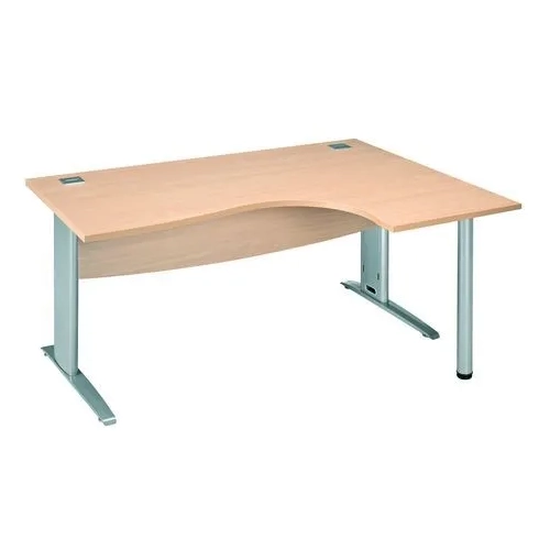 Mesa oficina 160 haya ala derecha patas metal aluminio