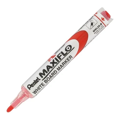 Rotulador pizarra pentel maxiflo rojo