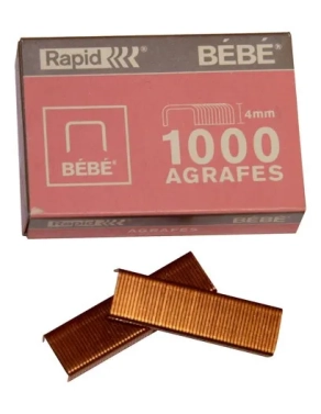 Caja 1000 grapas cobre Rapid Bebe 8/4