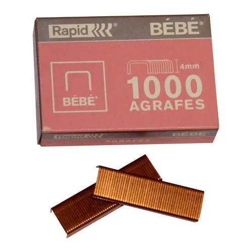 Caja 1000 grapas cobre Rapid Bebe 8/4