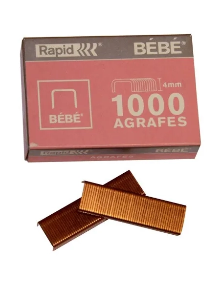 Caja 1000 grapas cobre Rapid Bebe 8/4