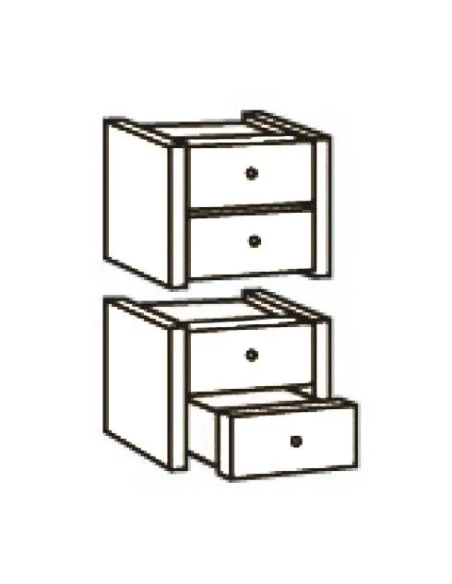 Juego 4 cajones Book Case plus blanco