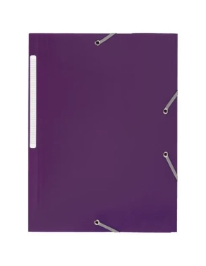 Carpeta polipropileno con gomas 3 solapas violeta