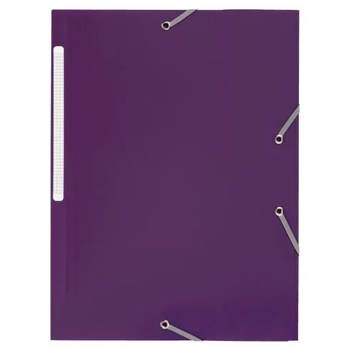 Carpeta polipropileno con gomas 3 solapas violeta
