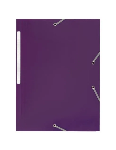 Carpeta polipropileno con gomas 3 solapas violeta