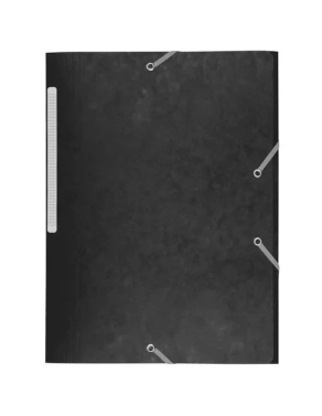 Carpeta carton con gomas 3 solapas 450 gms JMB negro