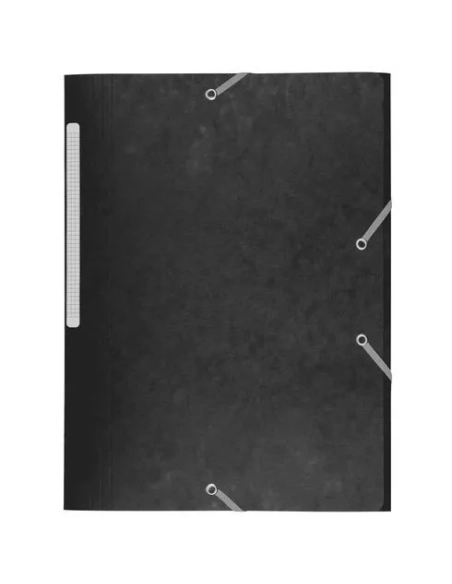 Carpeta carton con gomas 3 solapas 450 gms JMB negro