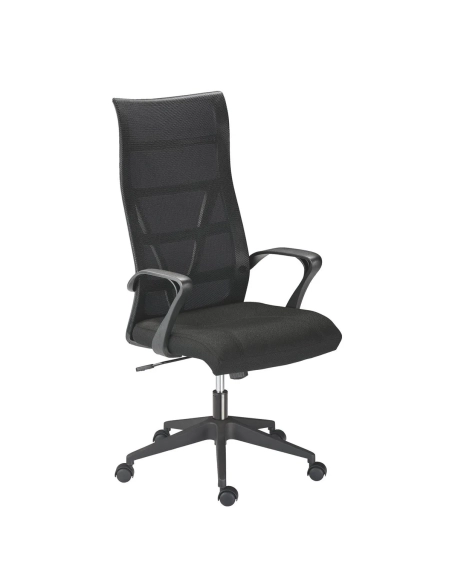 Sillón oficina Optima respaldo malla negro