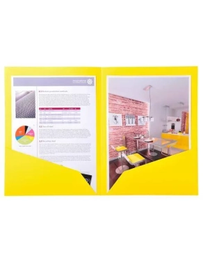 Subcarpeta Doble Bolsillo A4 amarillo limón