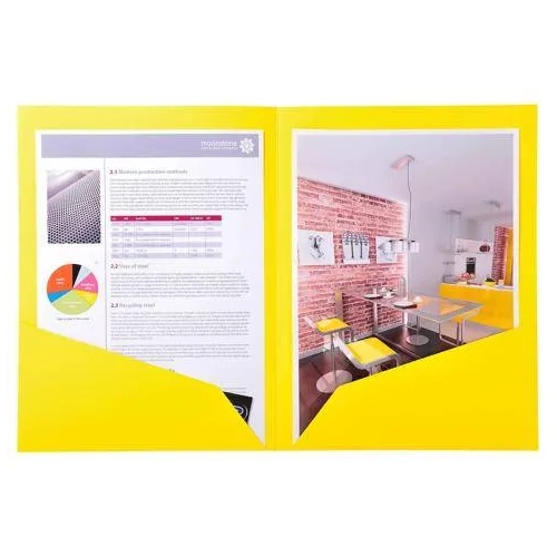 Subcarpeta Doble Bolsillo A4 amarillo limón