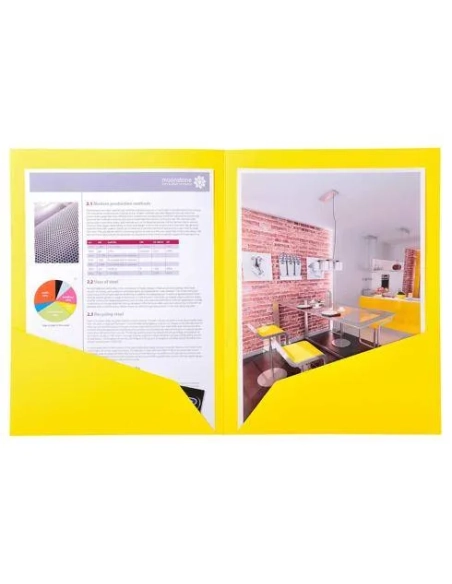 Subcarpeta Doble Bolsillo A4 amarillo limón