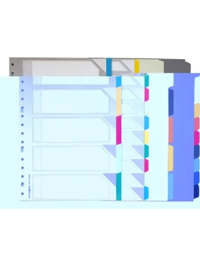 Separadores cuarto vertical 11 anillas 5 divisiones polipropileno 0.20 galga