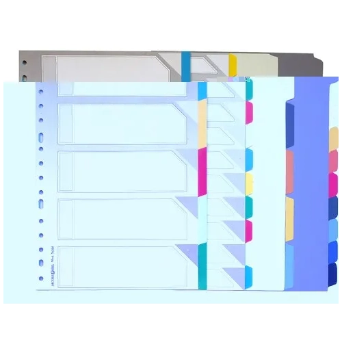 Separadores cuarto vertical 11 anillas 5 divisiones polipropileno 0.20 galga