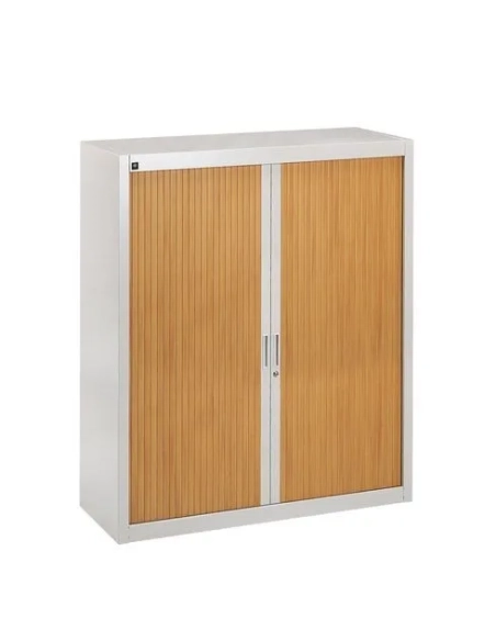 Armario metalico gris persiana color haya 135x120