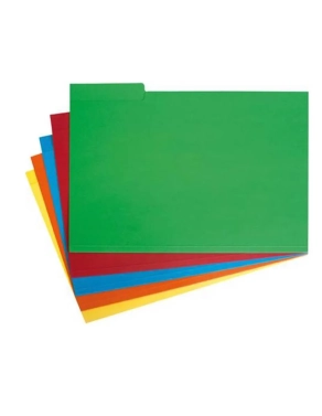 Subcarpeta cartulina con pestaña lateral amarilla 25 unds