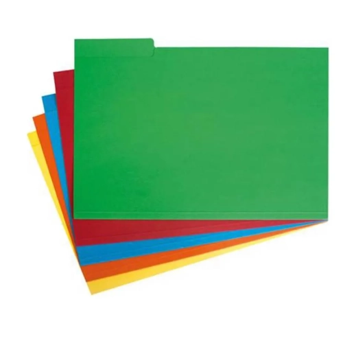 Subcarpeta cartulina con pestaña lateral amarilla 25 unds