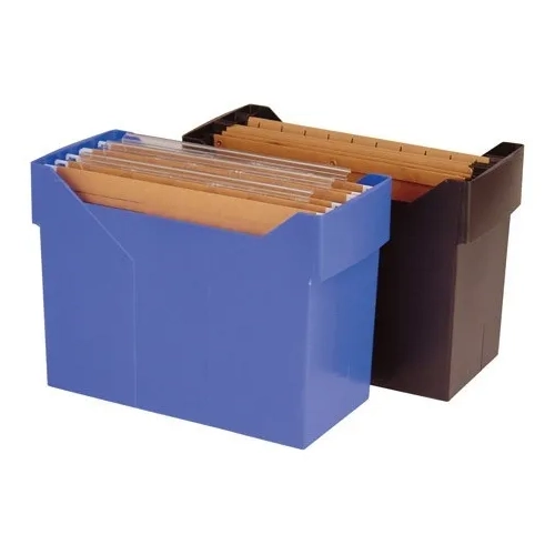 Caja Archivox para carpetas colgantes azul