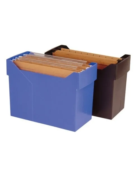 Caja Archivox para carpetas colgantes azul