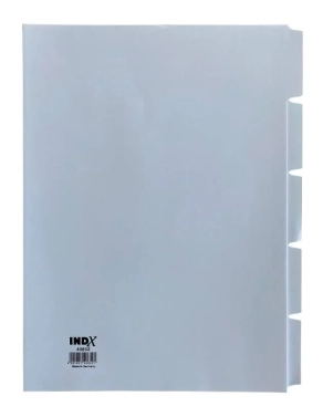 Separador A4 5 pestañas cartulina blanca