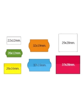 Caja 40 rollos etiquetas blancas
