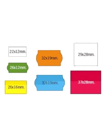 Caja 40 rollos etiquetas blancas