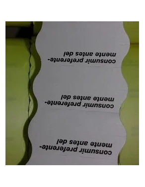 Caja 40 rollos etiquetas blancas caducidad 26x12 mm