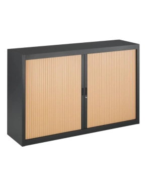 Armario metalico persiana desmontable 100x160 antracita/haya