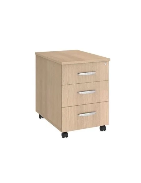 Cajonera con ruedas 3 cajones  excellens roble claro