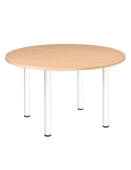 Mesa redonda 120 haya 4 patas tubo metálico color b lancas