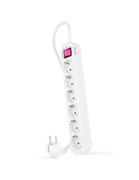 Regleta 6 tomas con interruptor cable 1,4 metros