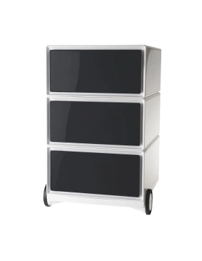 Cajonera con ruedas EasyBox ABS 3 cajones negra