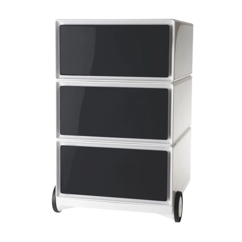 Cajonera con ruedas EasyBox ABS 3 cajones negra