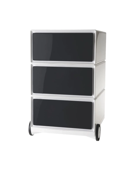 Cajonera con ruedas EasyBox ABS 3 cajones negra