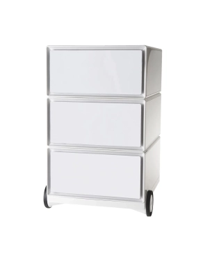 Cajonera con ruedas EasyBox ABS 3 cajones blanca