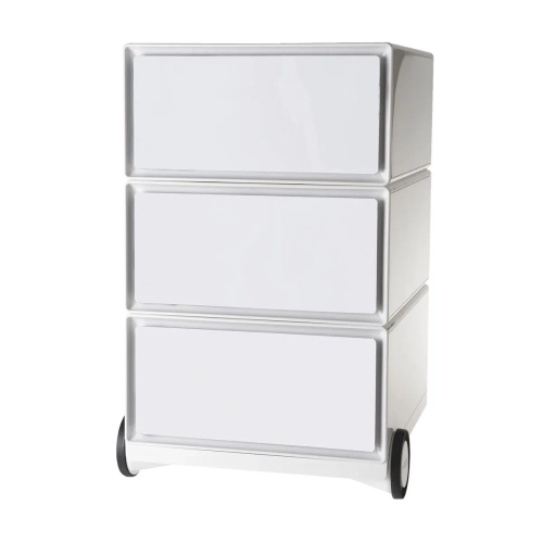 Cajonera con ruedas EasyBox ABS 3 cajones blanca