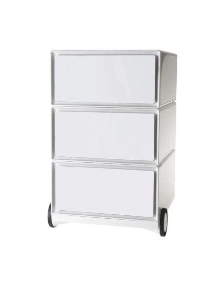 Cajonera con ruedas EasyBox ABS 3 cajones blanca
