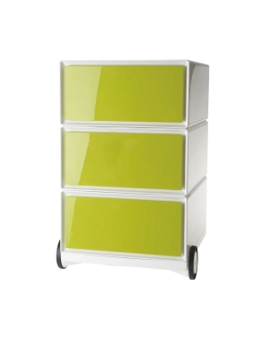 Cajonera con ruedas EasyBox ABS 3 cajones verde