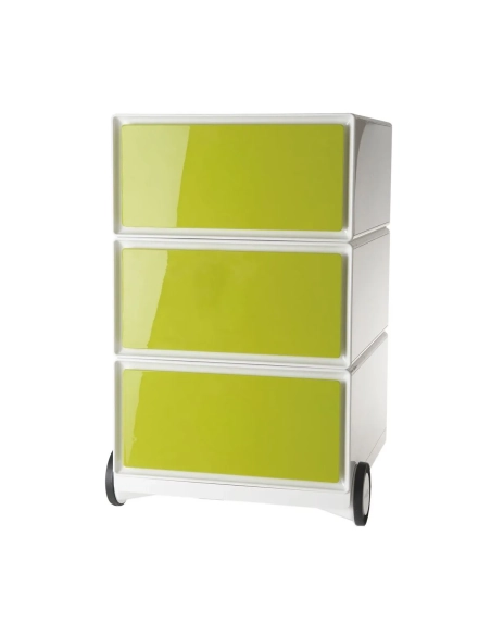 Cajonera con ruedas EasyBox ABS 3 cajones verde