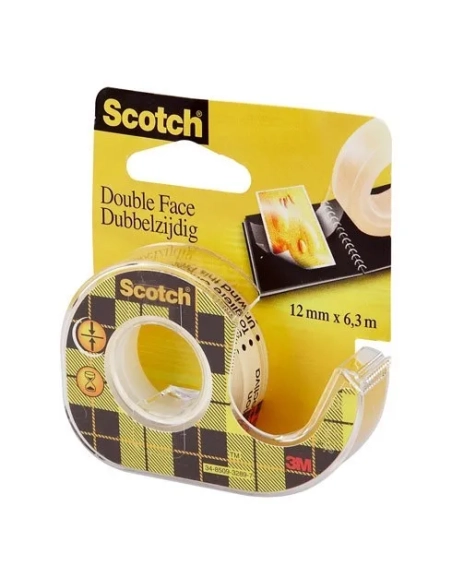 Cinta adhesiva Scotch doble cara + dispensador