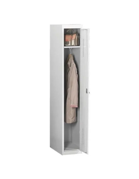 Taquilla vestuario metálica Inicial industria limpia gris