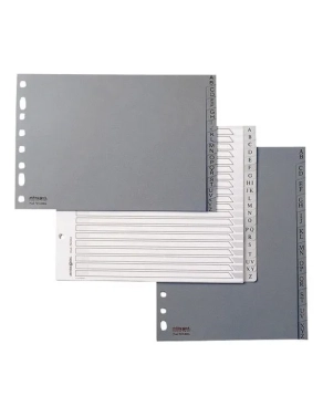 Juego 20 separadores A-Z 8 anillas cuarto apaisado