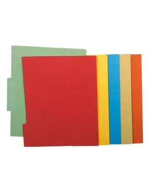 50 subcarpetas pestaña central A4 amarillo