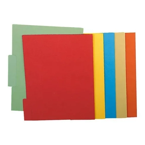 50 subcarpetas pestaña central A4 amarillo