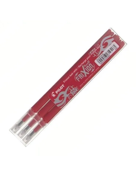 Blister  3 recargas Pilot frixion point rojo