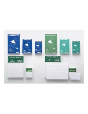 Pack 100 fichas de cartulina Exacompta lisa 100 x 150mm