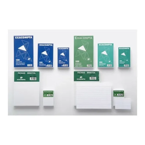 Pack 100 fichas de cartulina Exacompta lisa 100 x 150mm