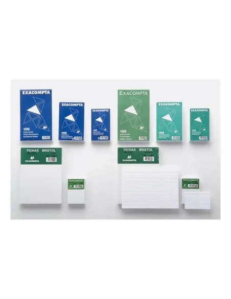 Pack 100 fichas de cartulina Exacompta lisa 75 x 125mm