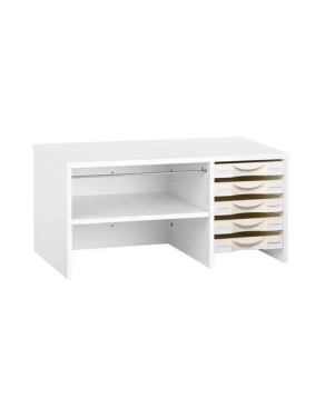 Modulo clasificacion 5 cajones PVC Intuitiv blanco