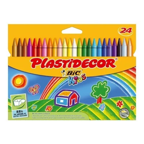 Ceras plastidecor Bic Kids caja 24 unidades