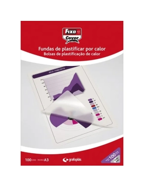 Caja 100 fundas plastificar A3 80 micras